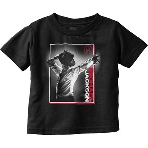 Michael Jackson Smooth Criminal Hat Toddler Baby Graphic T Shirt(Black)