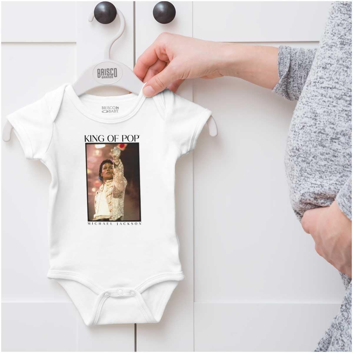 image:imageBrisco Brands Michael Jackson King of Pop HIStory Baby Romper Boys or GirlsWhite