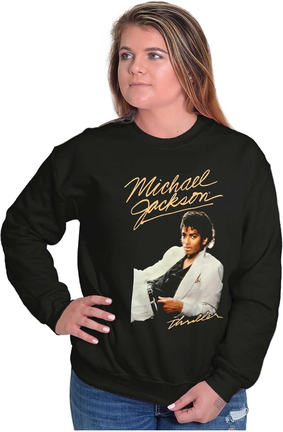 image:imageBrisco Brands Michael Jackson MJ Thriller Album Sweatshirt for Men or WomenBlack
