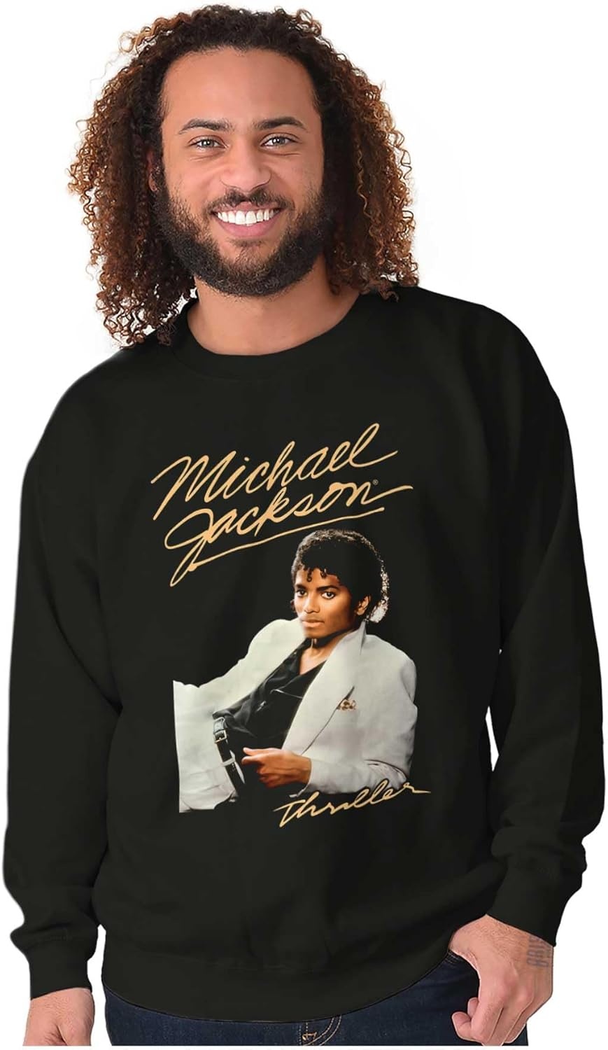 image:imageBrisco Brands Michael Jackson MJ Thriller Album Sweatshirt for Men or WomenBlack