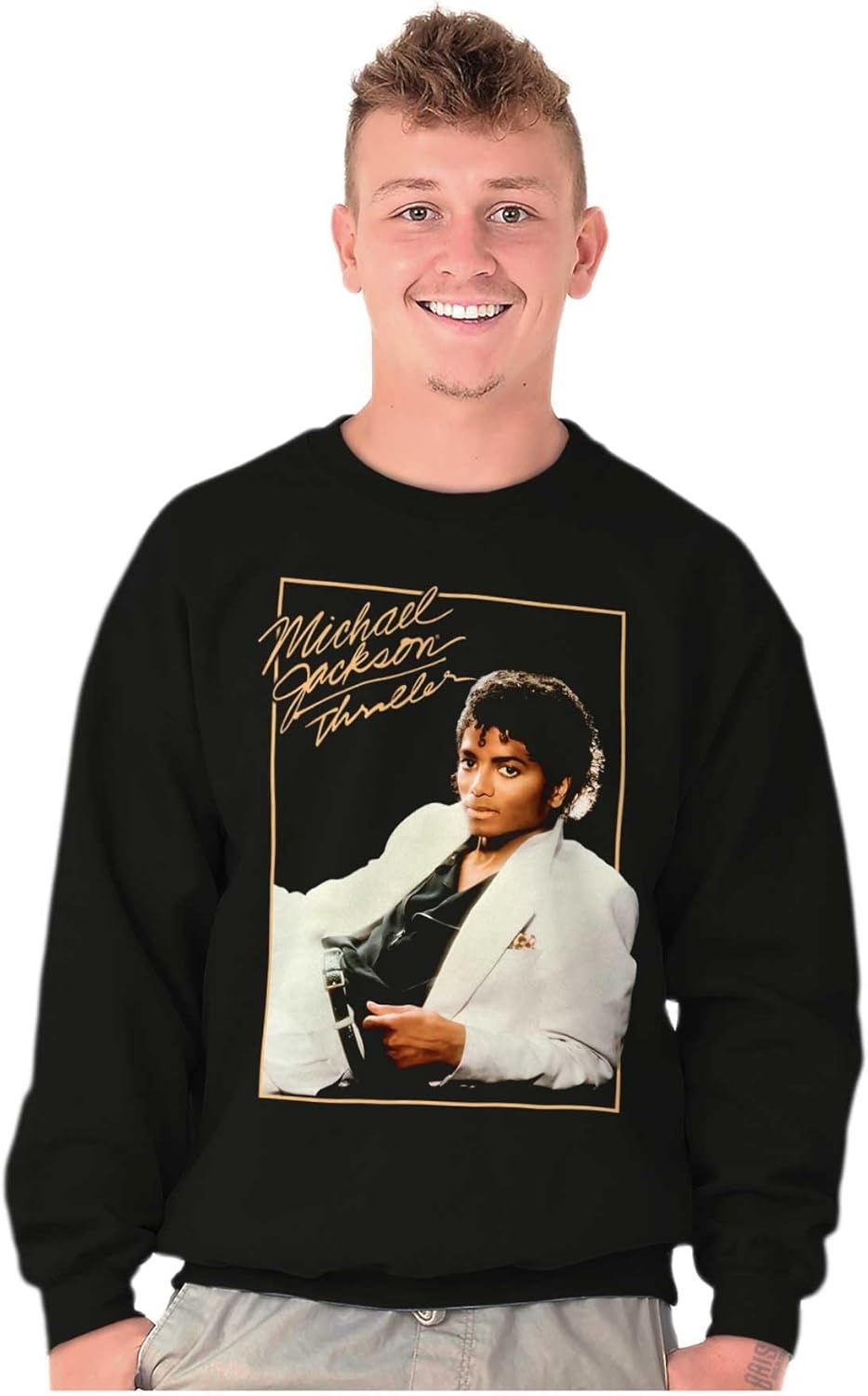 image:imageBrisco Brands Michael Jackson Thriller Album Cover Sweatshirt for Men or WomenBlack