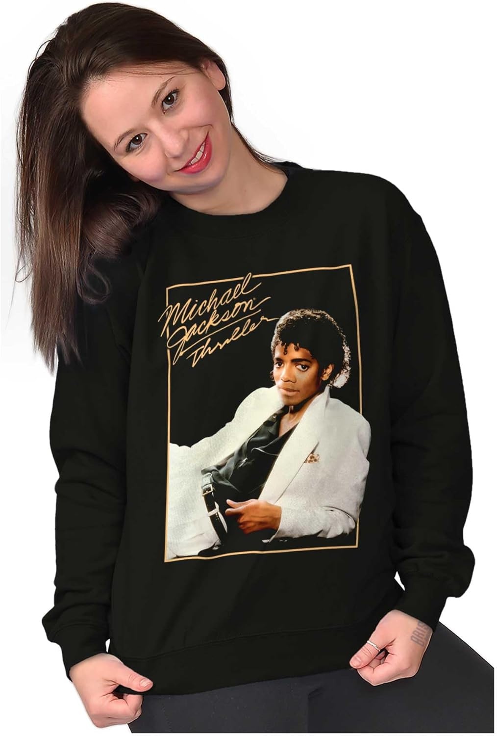 image:imageBrisco Brands Michael Jackson Thriller Album Cover Sweatshirt for Men or WomenBlack