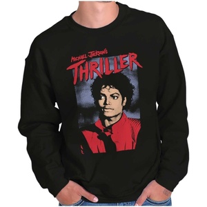 Brisco Brands Michael Jackson King of Pop Thriller Sweatshirt for Men or Women(Black)