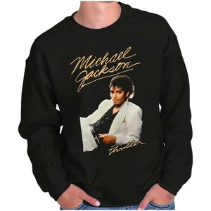 Brisco Brands Michael Jackson MJ Thriller Album Sweatshirt for Men or Women(Black)