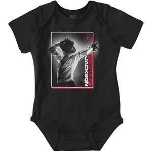 Brisco Brands Michael Jackson Smooth Criminal Hat Baby Romper Boys or Girls(Black)