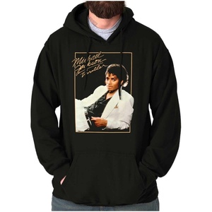 Brisco Brands Michael Jackson Thriller Album Cover Hoodie Sweatshirt Women Men(Black)