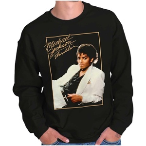 Brisco Brands Michael Jackson Thriller Album Cover Sweatshirt for Men or Women(Black)