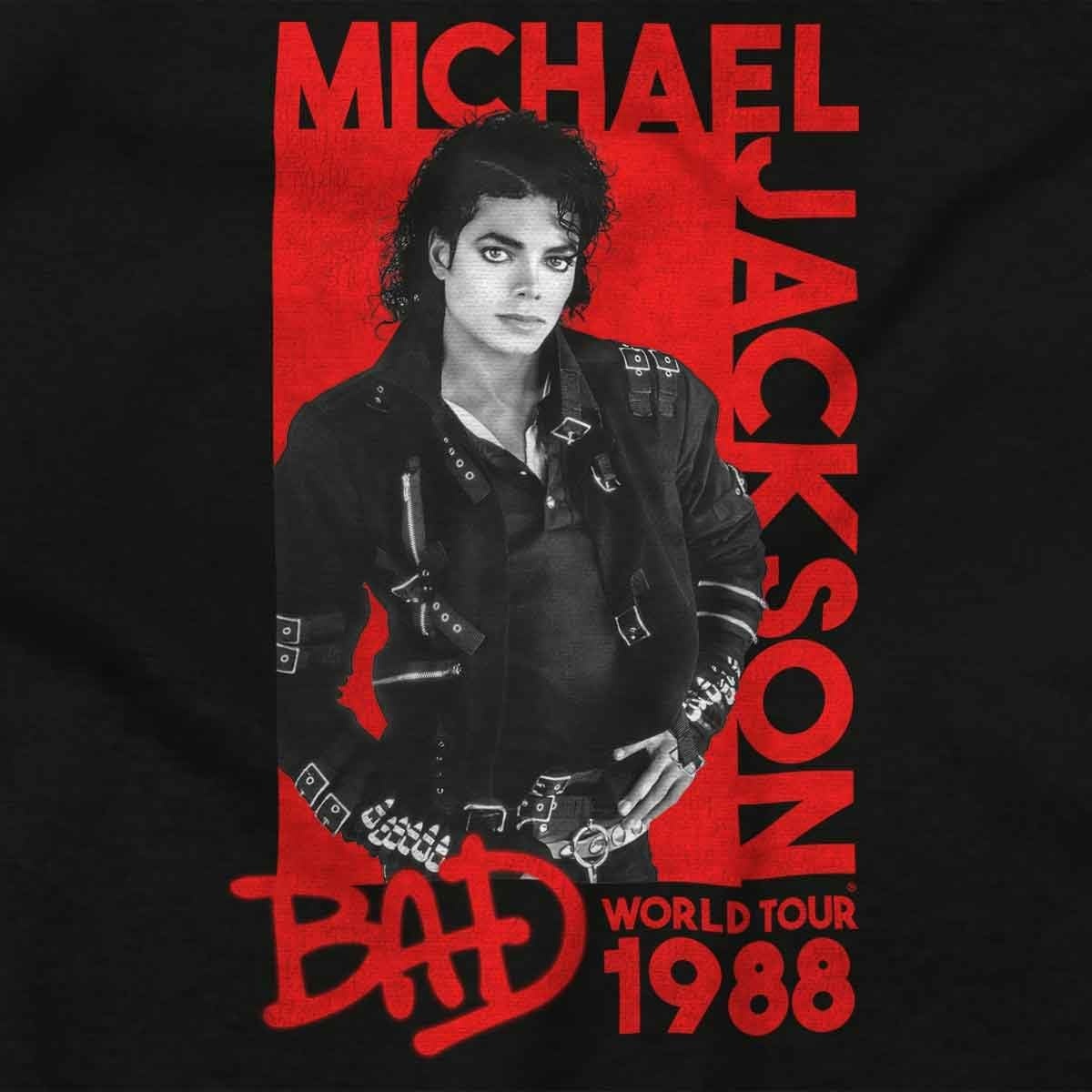 image:imageBrisco Brands Michael Jackson Bad World Tour 1988 Hoodie Sweatshirt Women MenBlack