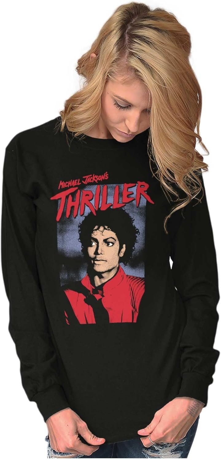 image:imageMichael Jackson King of Pop Thriller Long Sleeve Tshirt Men WomenBlack