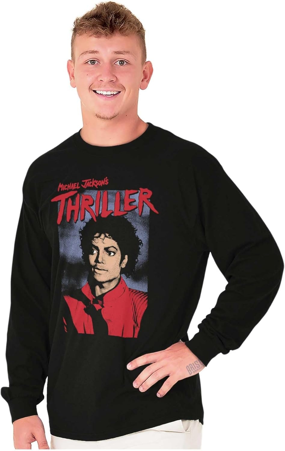 image:imageMichael Jackson King of Pop Thriller Long Sleeve Tshirt Men WomenBlack