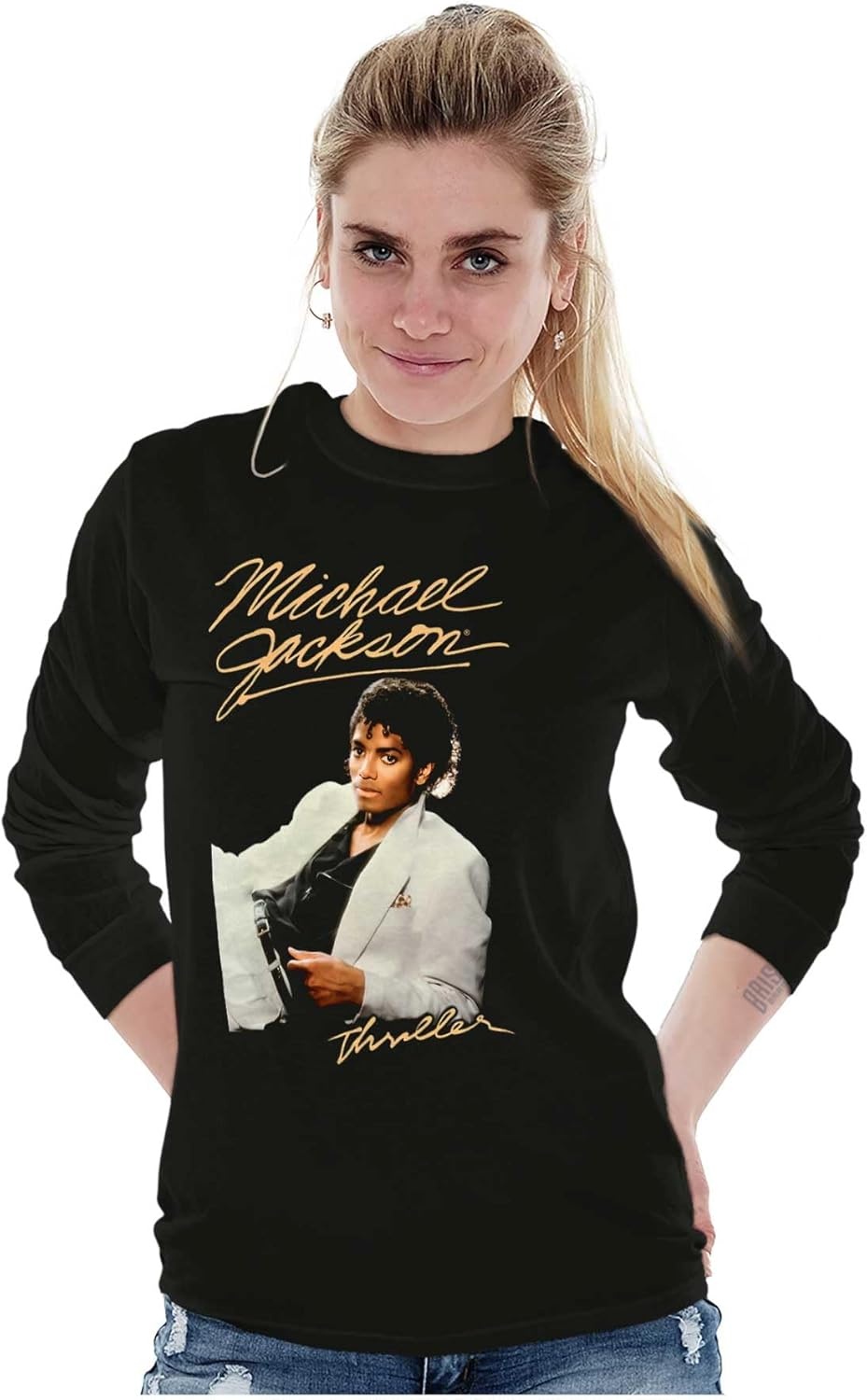 image:imageMichael Jackson MJ Thriller Album Long Sleeve Tshirt Men WomenBlack