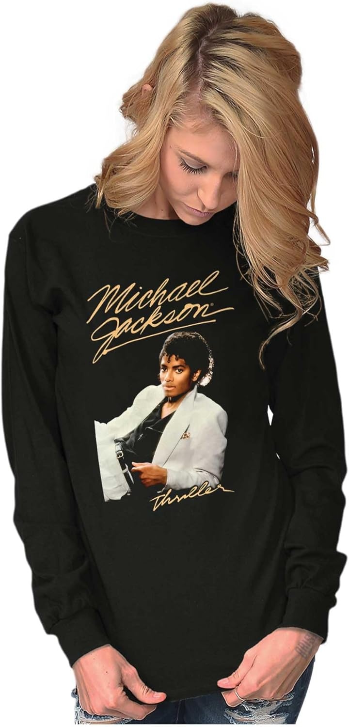 image:imageMichael Jackson MJ Thriller Album Long Sleeve Tshirt Men WomenBlack