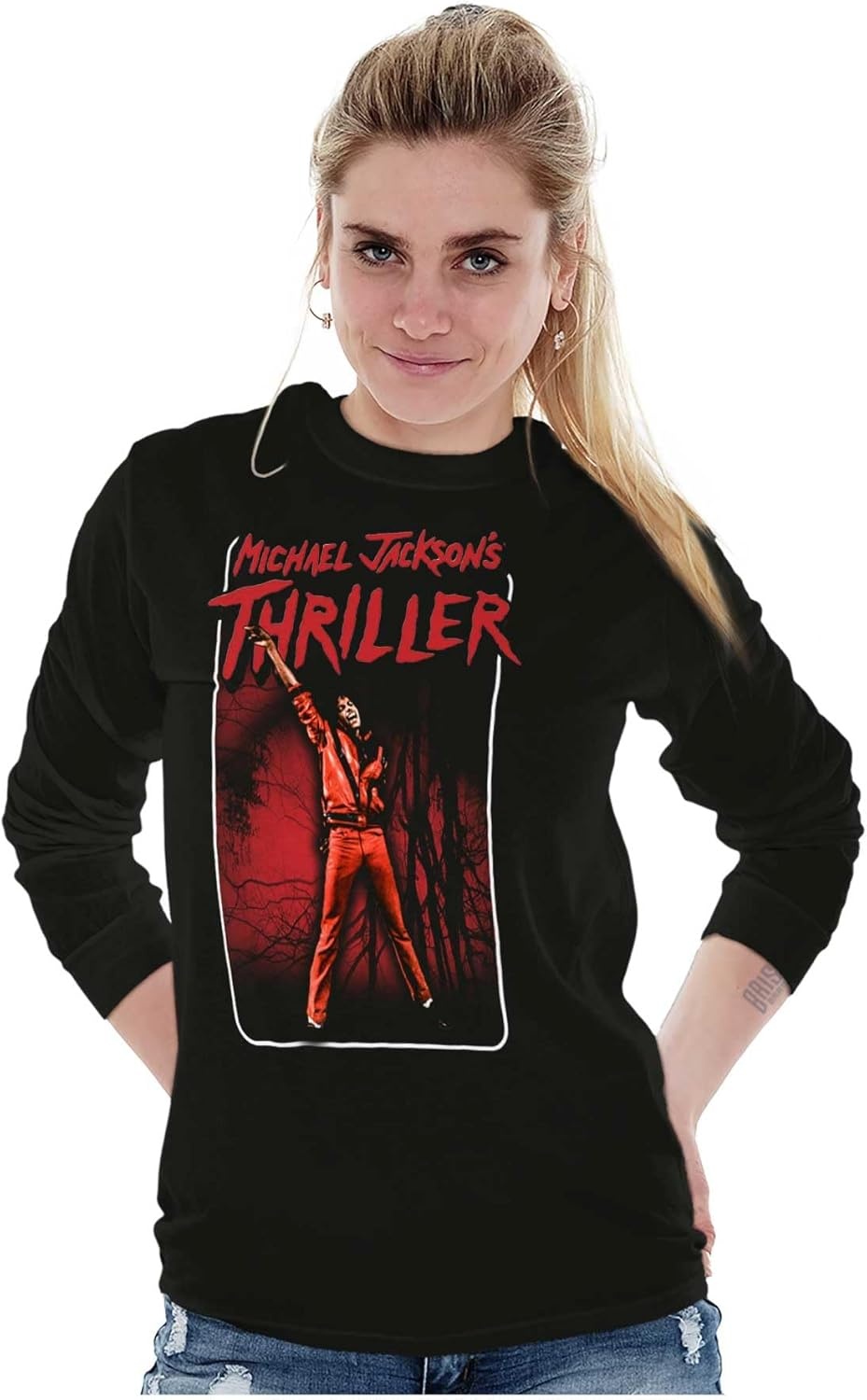 image:imageMichael Jackson Thriller Dance Music Long Sleeve Tshirt Men WomenBlack