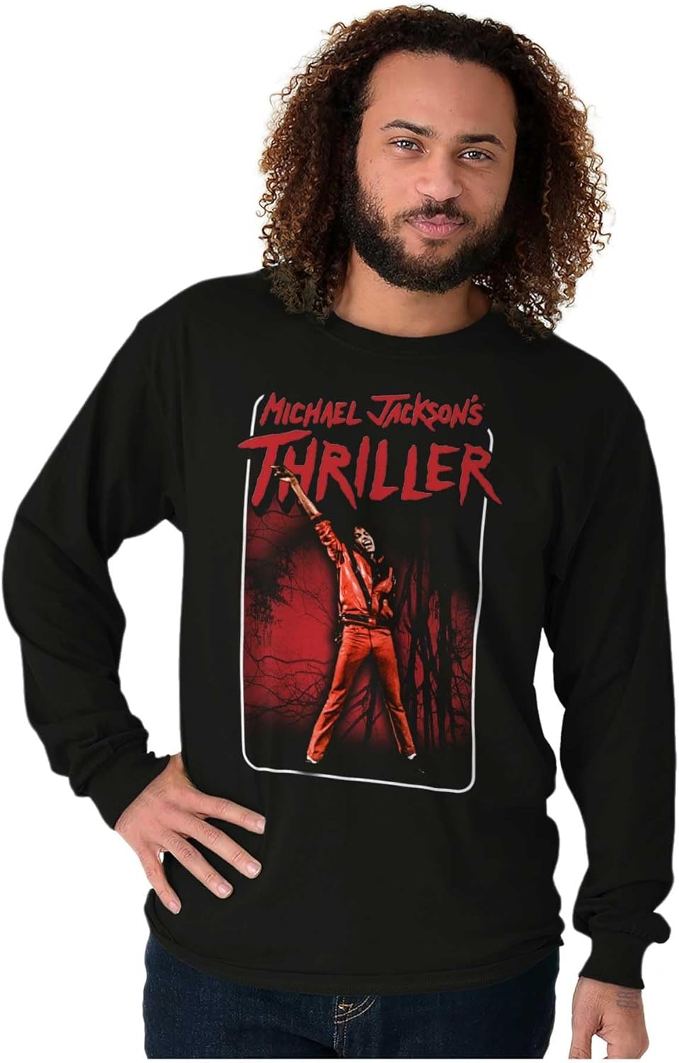 image:imageMichael Jackson Thriller Dance Music Long Sleeve Tshirt Men WomenBlack