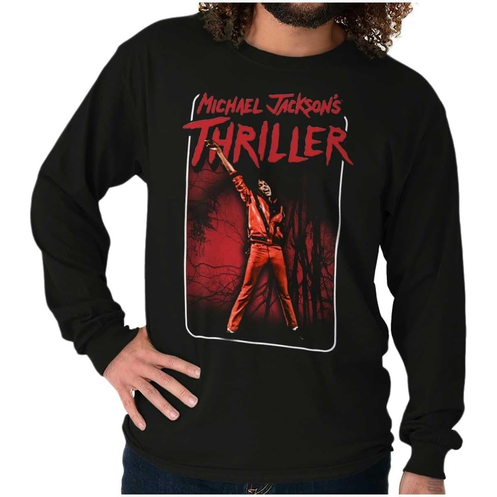 image:imageMichael Jackson Thriller Dance Music Long Sleeve Tshirt Men WomenBlack