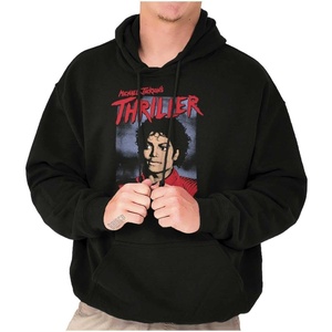 Brisco Brands Michael Jackson King of Pop Thriller Hoodie Sweatshirt Women Men(Black)