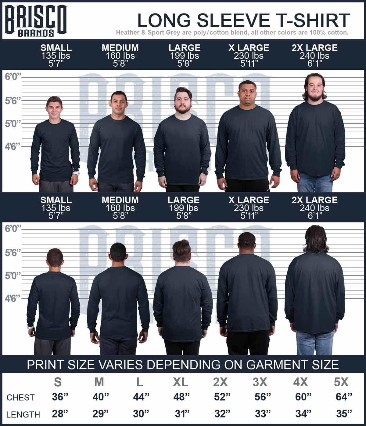 image:imageBrisco Brands Country Strong Make Your Own Luck Mens Long Sleeve Tee T ShirtNavy