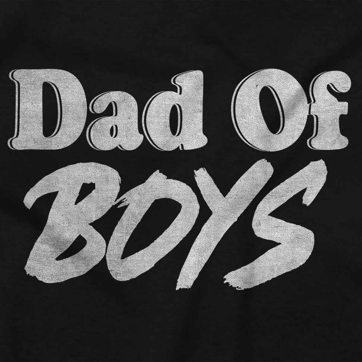 image:imageBrisco Brands Fathers Day Dad of Kids Boys Girls Mens Graphic Tee ShirtBlack Dad of Boys
