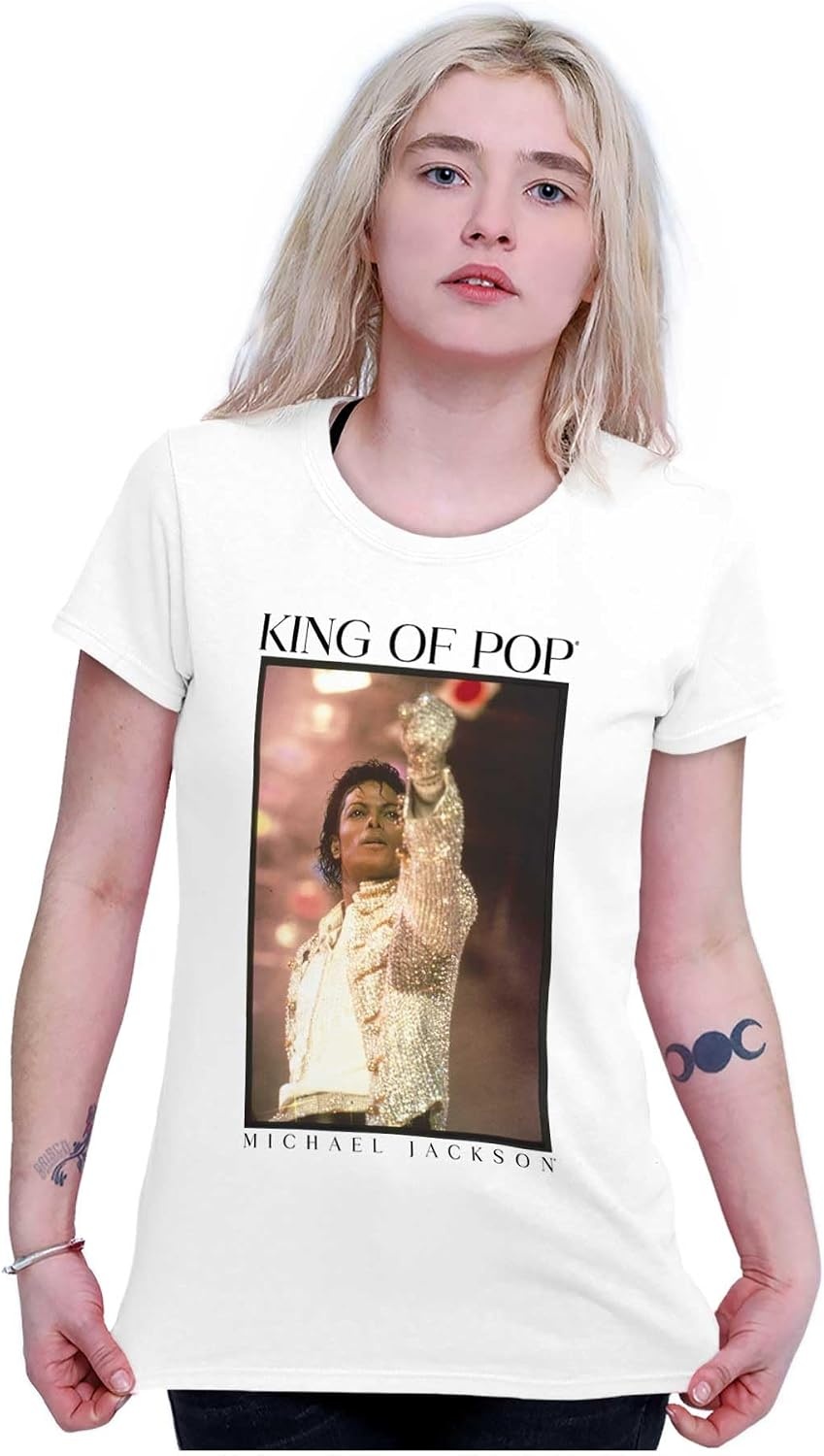 image:imageMichael Jackson King of Pop History Womens Slim Fit Graphic Tee
