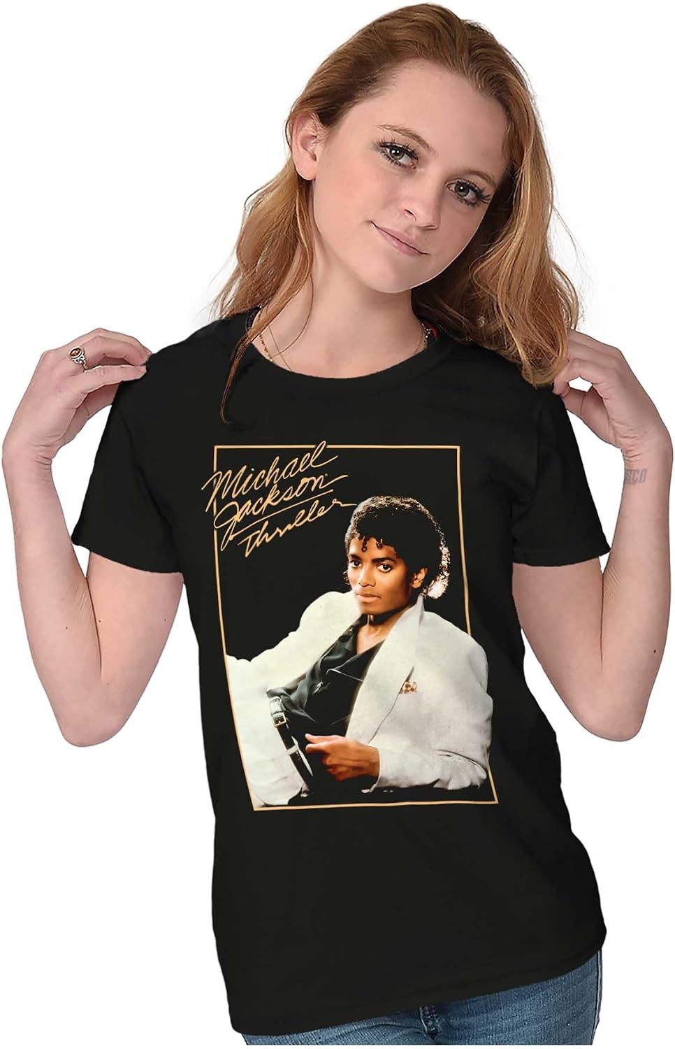 image:imageMichael Jackson Thriller Album Cover Womens Slim Fit Graphic Tee