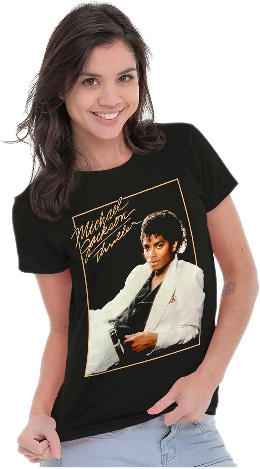 image:imageMichael Jackson Thriller Album Cover Womens Slim Fit Graphic Tee