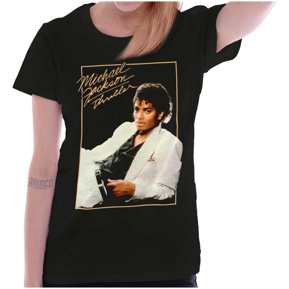 image:imageMichael Jackson Thriller Album Cover Womens Slim Fit Graphic Tee