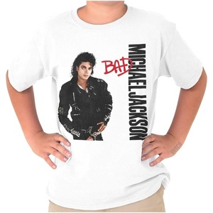 Michael Jackson Bad Album Cover Crewneck T Shirts Boy Girl