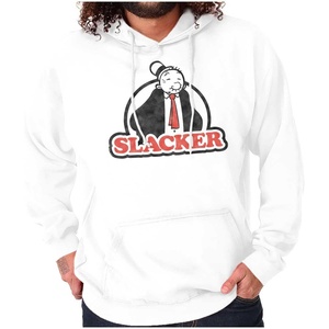 Brisco Brands Wimpy Slacker Popeye The Sailor Man Hoodie Sweatshirt Women Men(White)