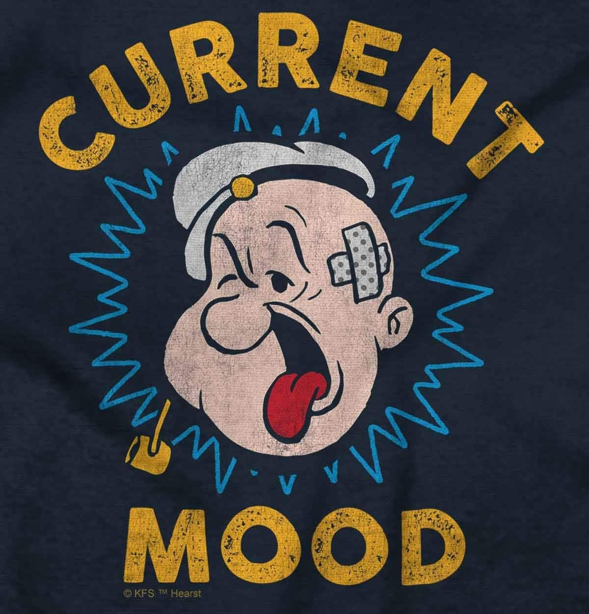 image:imageBrisco Brands Current Mood Popeye The Sailor Man Hoodie Sweatshirt Women MenNavy