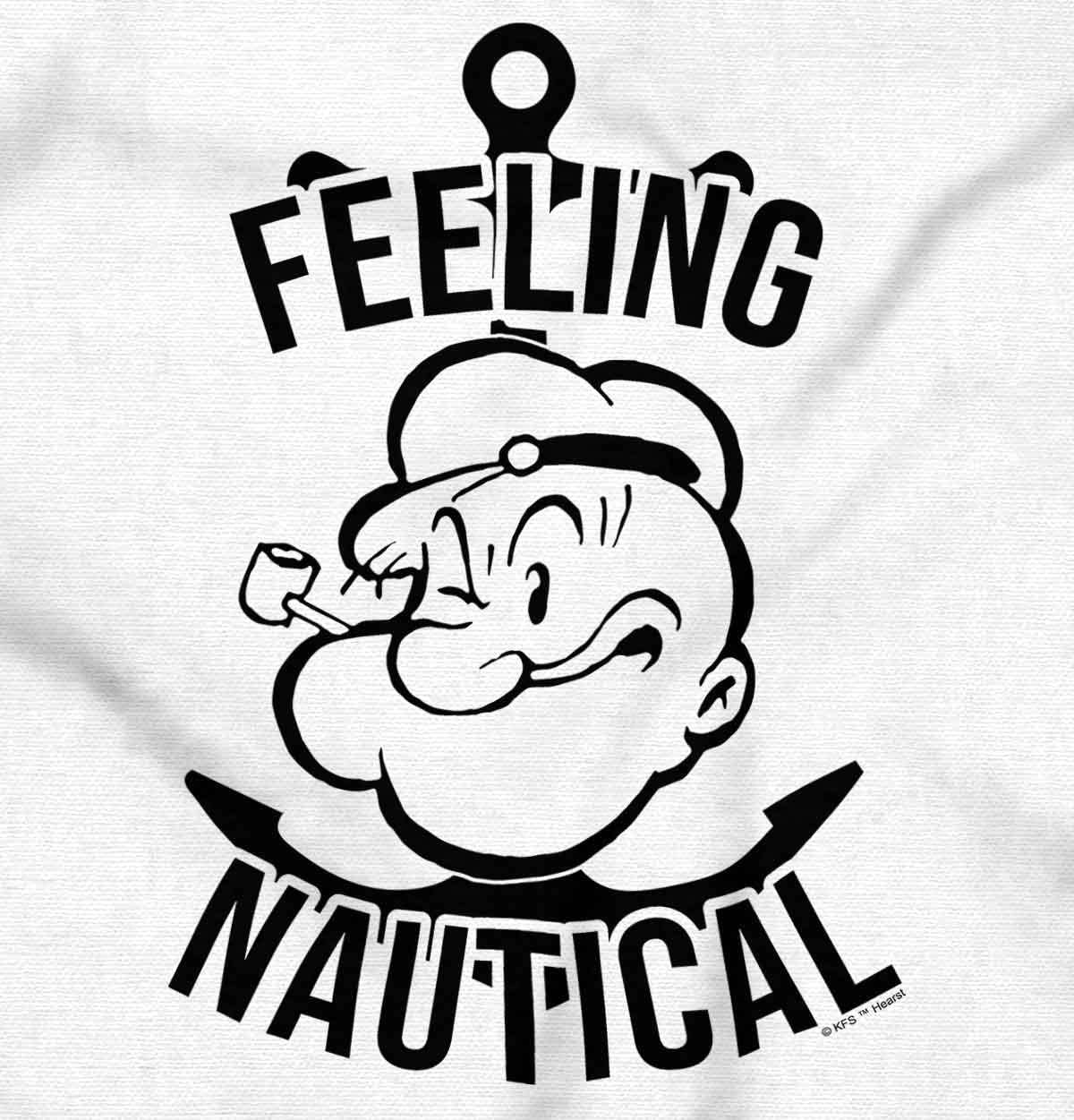 image:imageBrisco Brands Popeye The Sailor Feeling Nautical Sweatshirt for Men or WomenWhite