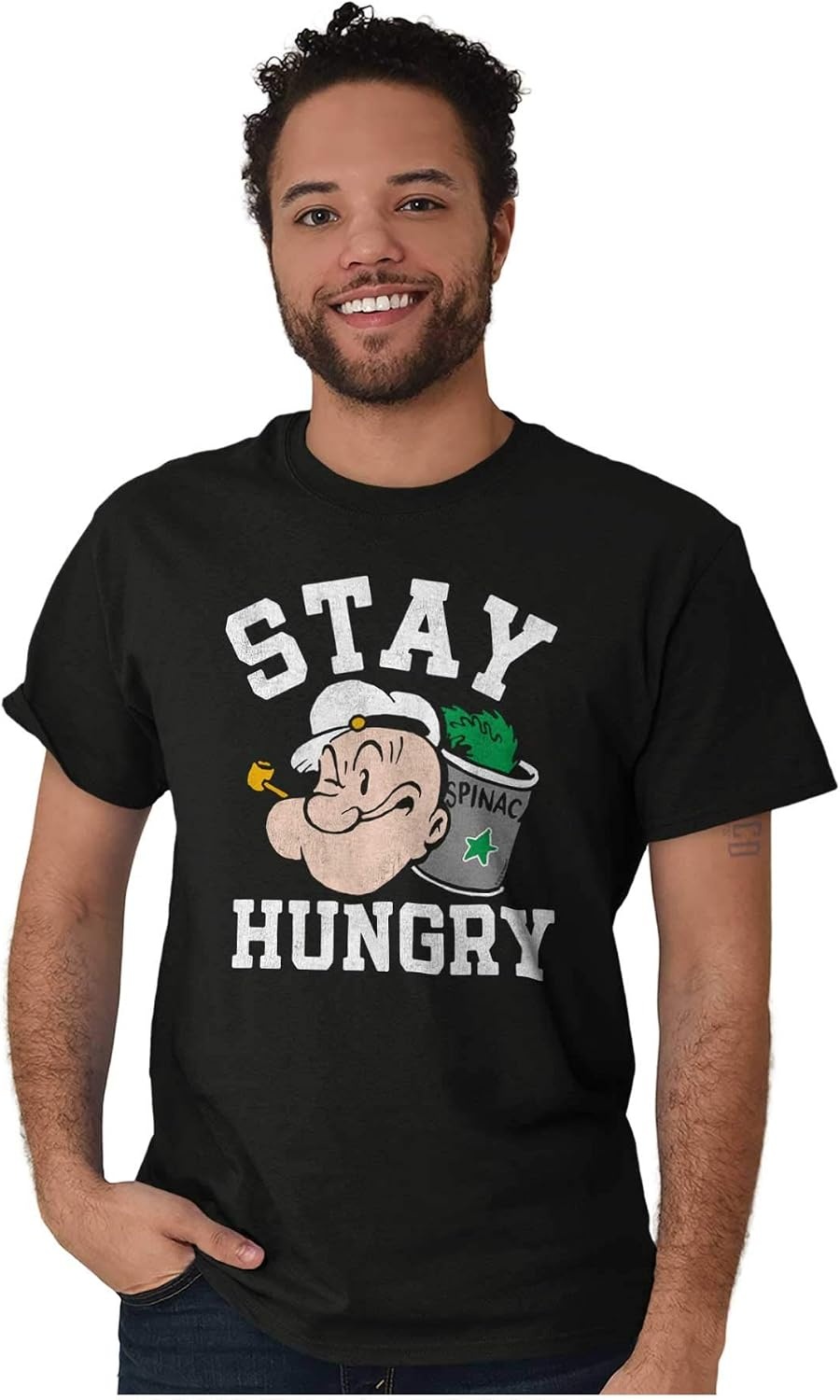 image:imageBrisco Brands Stay Hungry Popeye The Sailor Man Graphic T Shirt Men or WomenBlack