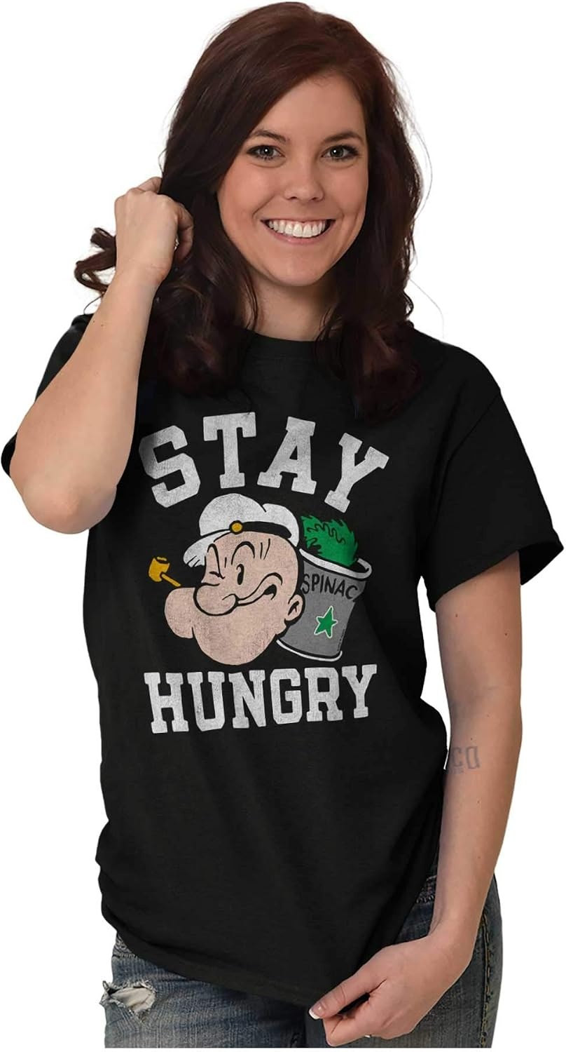 image:imageBrisco Brands Stay Hungry Popeye The Sailor Man Graphic T Shirt Men or WomenBlack