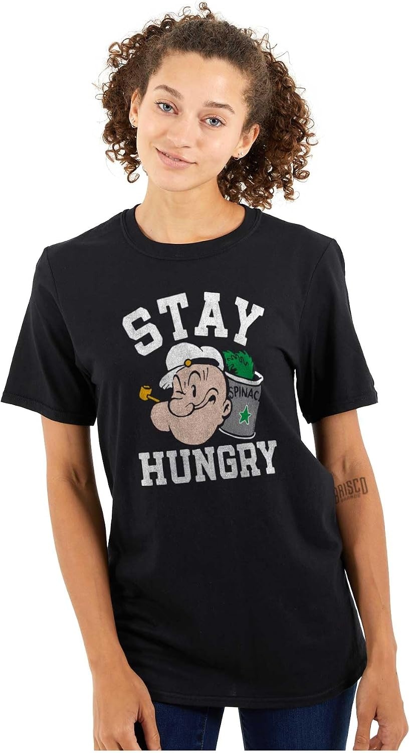 image:imageBrisco Brands Stay Hungry Popeye The Sailor Man Graphic T Shirt Men or WomenBlack
