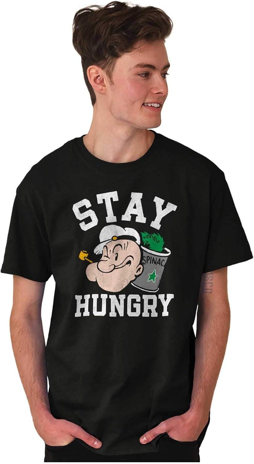 image:imageBrisco Brands Stay Hungry Popeye The Sailor Man Graphic T Shirt Men or WomenBlack