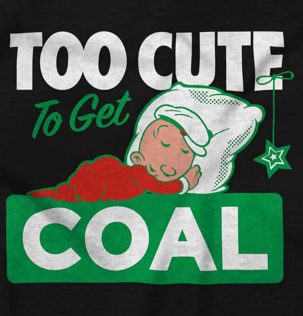 image:imageBrisco Brands SweePea Too Cute Get Coal Christmas Sweatshirt for Men or WomenBlack