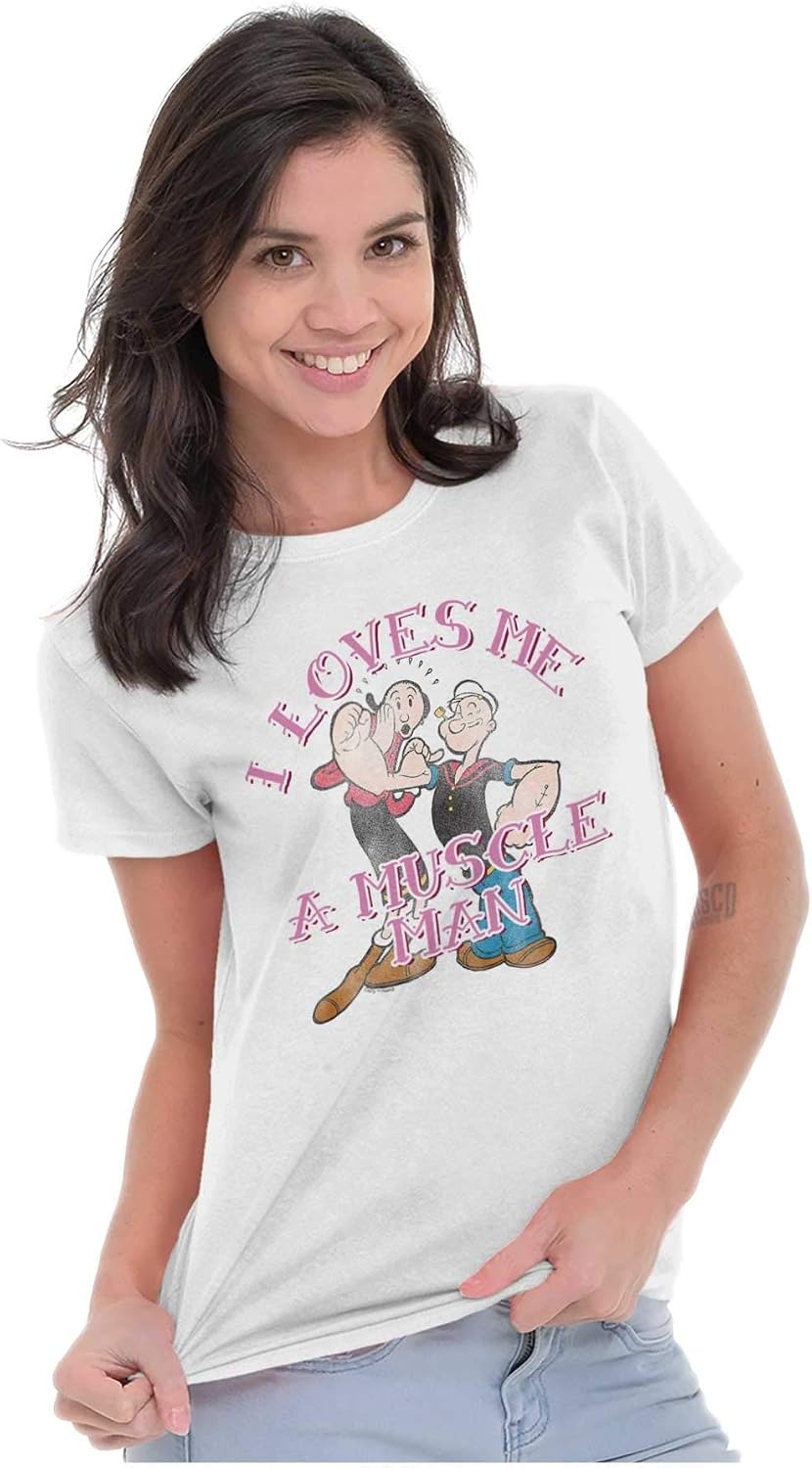 image:imageI Loves Me A Muscle Man Olive OYL Womens Slim Fit Graphic Tee