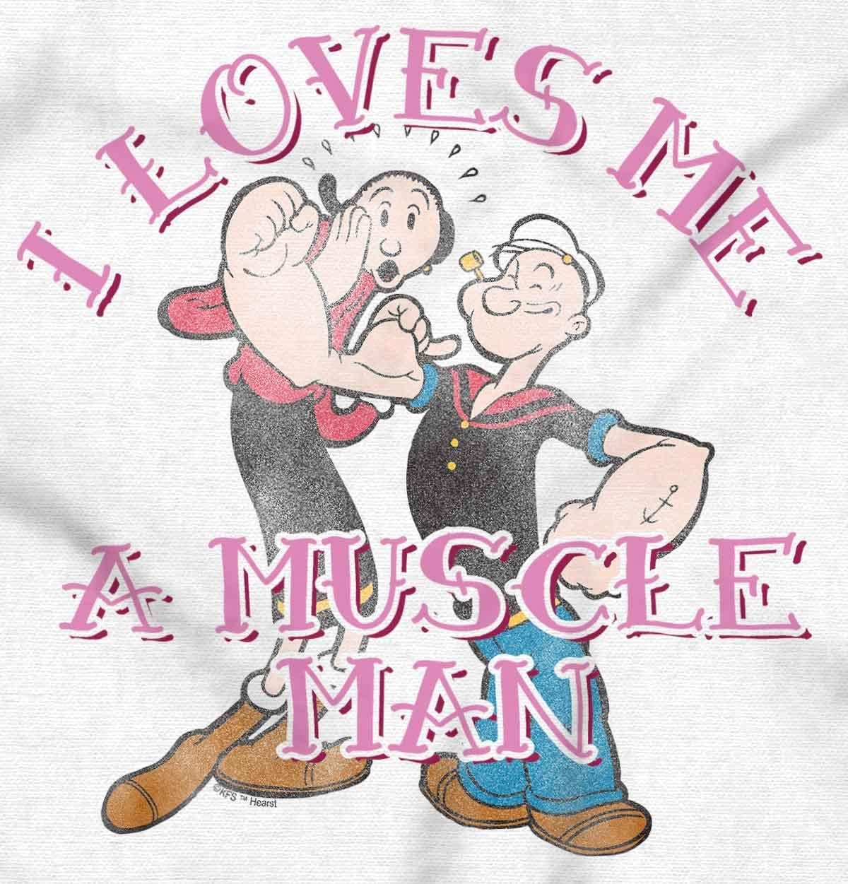 image:imageI Loves Me A Muscle Man Olive OYL Womens Slim Fit Graphic Tee