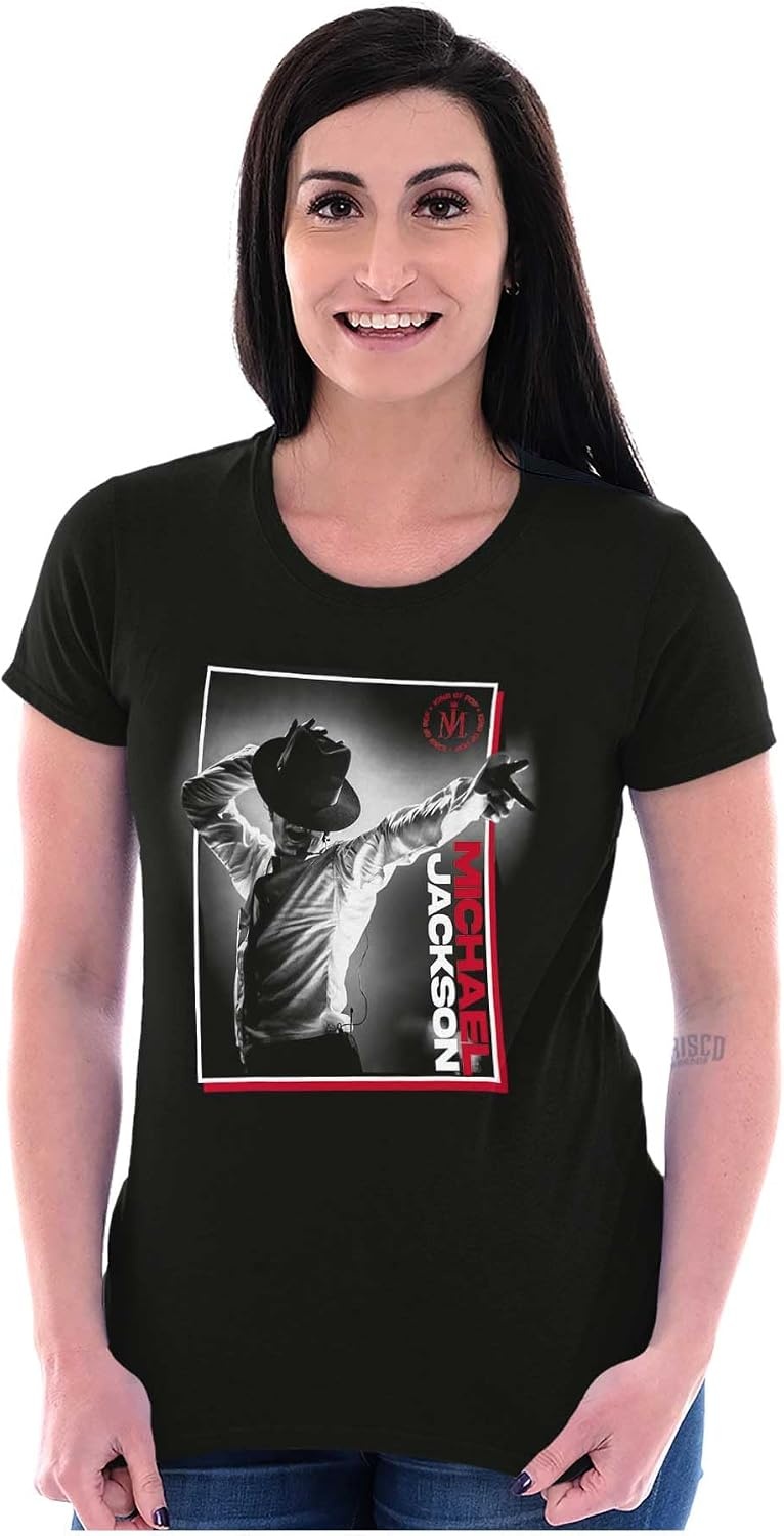 image:imageMichael Jackson Smooth Criminal Hat Womens Slim Fit Graphic TeeBlack