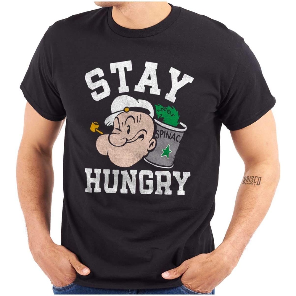 image:imageBrisco Brands Stay Hungry Popeye The Sailor Man Graphic T Shirt Men or WomenBlack