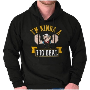 Brisco Brands I’m Kinda Kind of a Big Deal Popeye Hoodie Sweatshirt Women Men(Black)