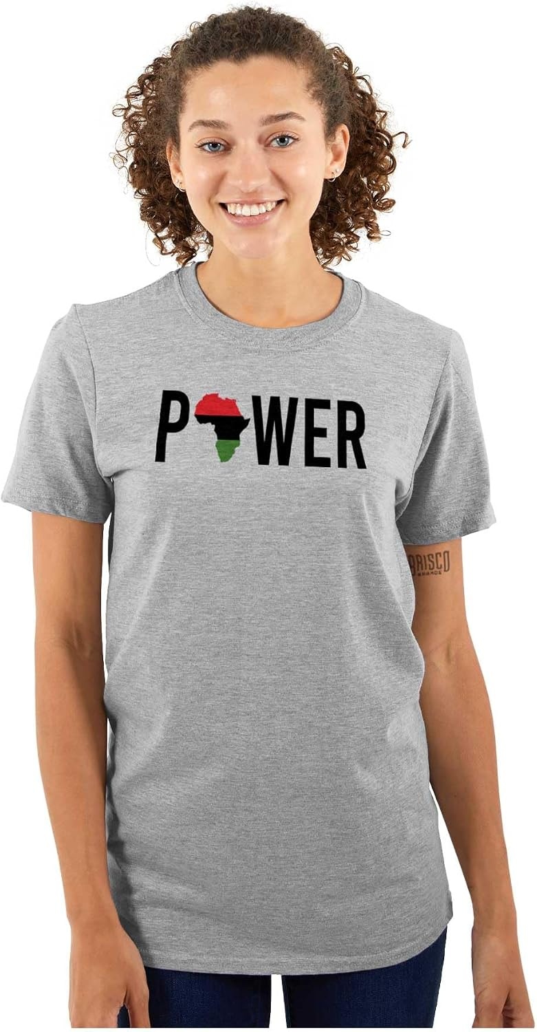 image:imageBrisco Brands Africa Black Power African Flag Graphic T Shirt Men or WomenSport Grey