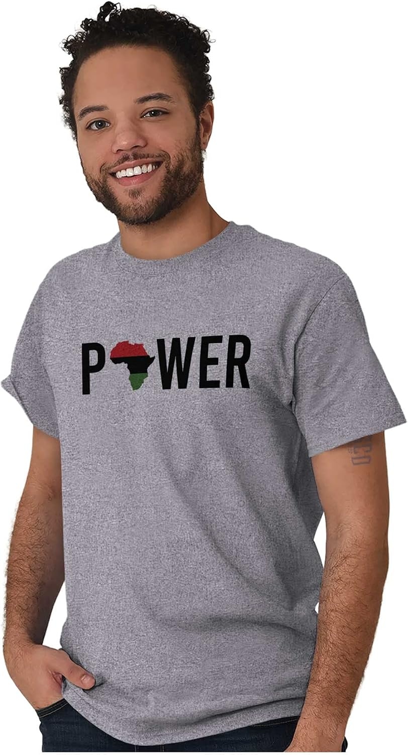 image:imageBrisco Brands Africa Black Power African Flag Graphic T Shirt Men or WomenSport Grey