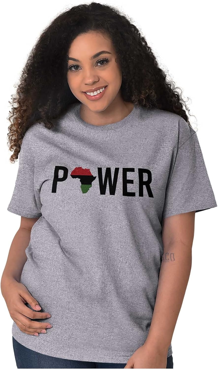 image:imageBrisco Brands Africa Black Power African Flag Graphic T Shirt Men or WomenSport Grey
