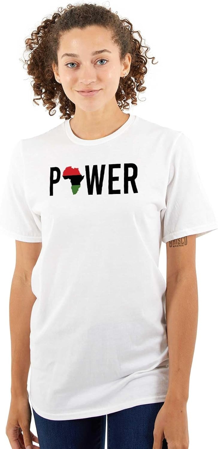 image:imageBrisco Brands Africa Black Power African Flag Graphic T Shirt Men or WomenWhite