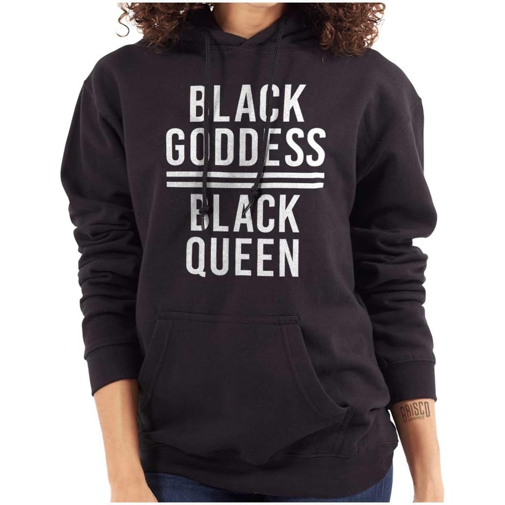 image:imageBrisco Brands African American Black Goddess Queen Hoodie Sweatshirt WomenBlack