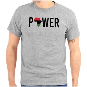 Brisco Brands Africa Black Power African Flag Graphic T Shirt Men or Women(Sport Grey)