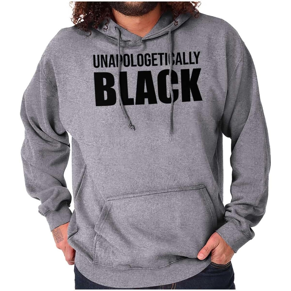 image:imageBrisco Brands Unapologetically Black Social Justice Hoodie Sweatshirt Women MenSport Grey