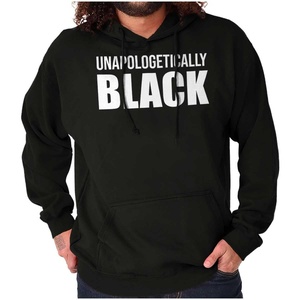 Brisco Brands Unapologetically Black Social Justice Hoodie Sweatshirt Women Men(Black)