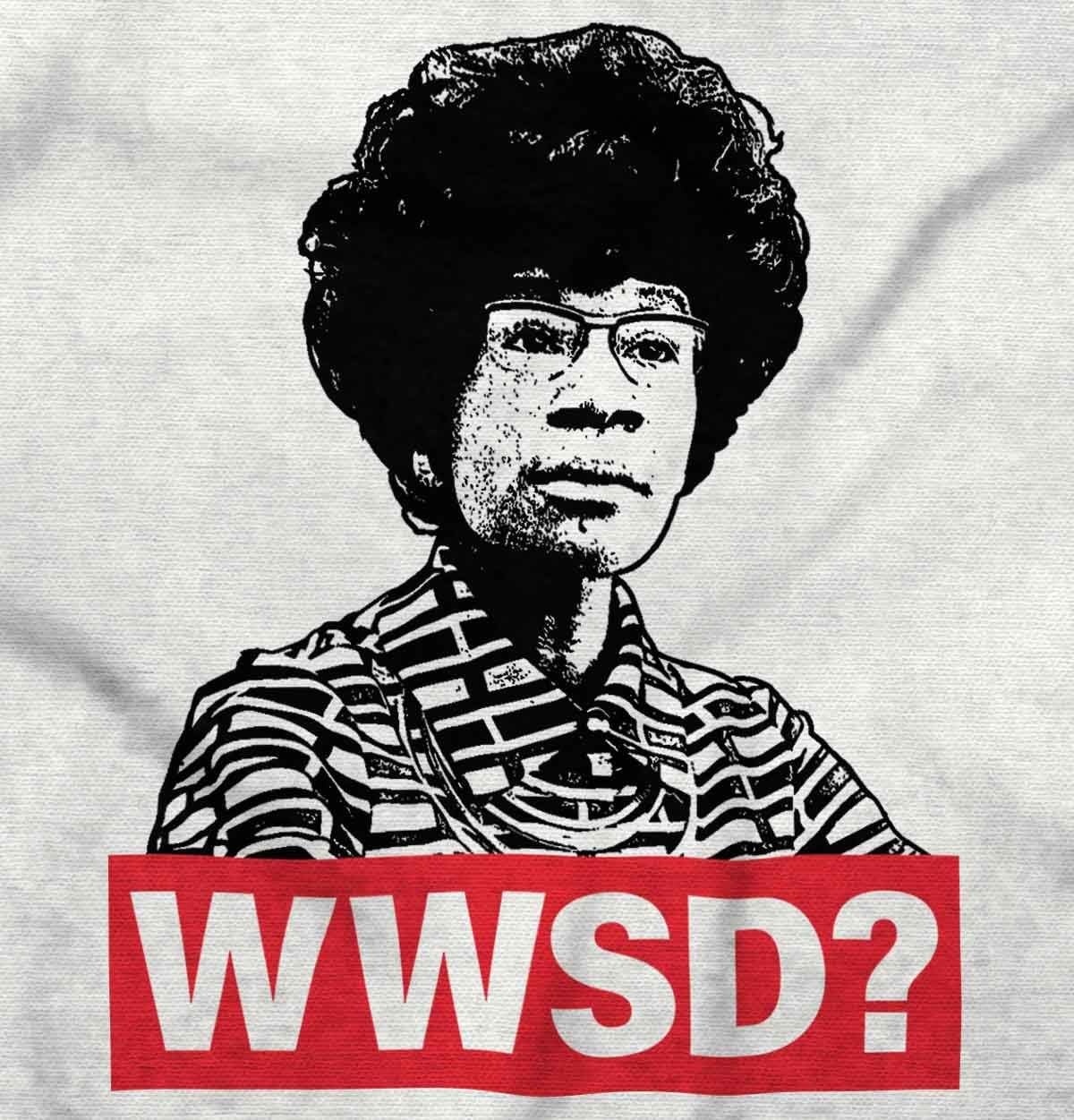 image:imageBrisco Brands Black Icon Shirley Chisholm Political Hoodie Sweatshirt Women MenWhite