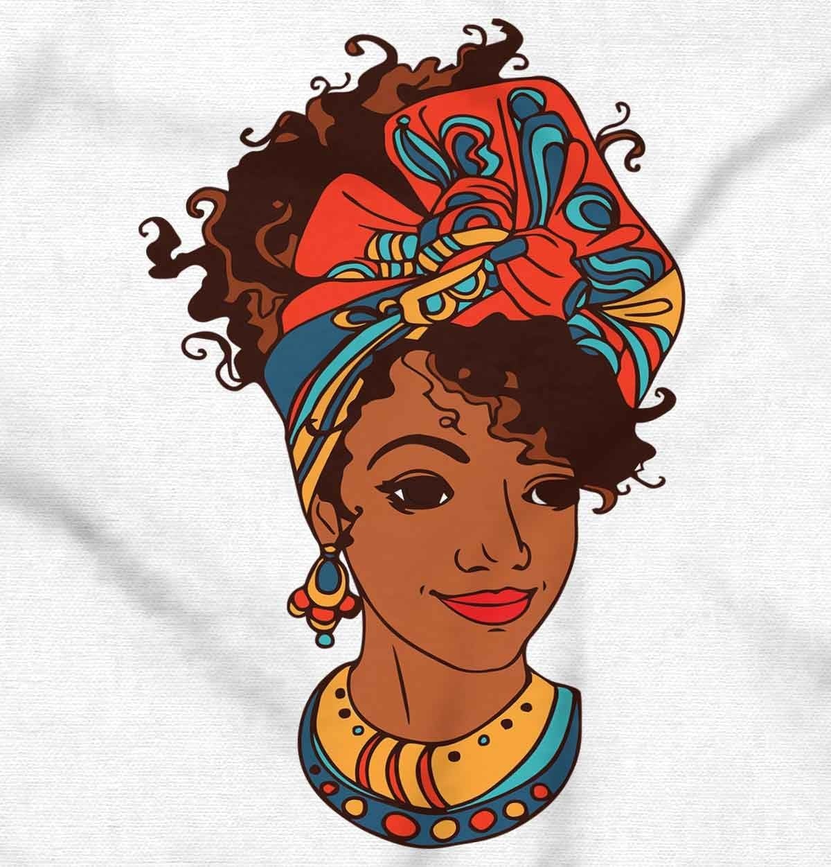 image:imageBrisco Brands Black Woman Natural Hair Queen Cute Hoodie Sweatshirt WomenWhite